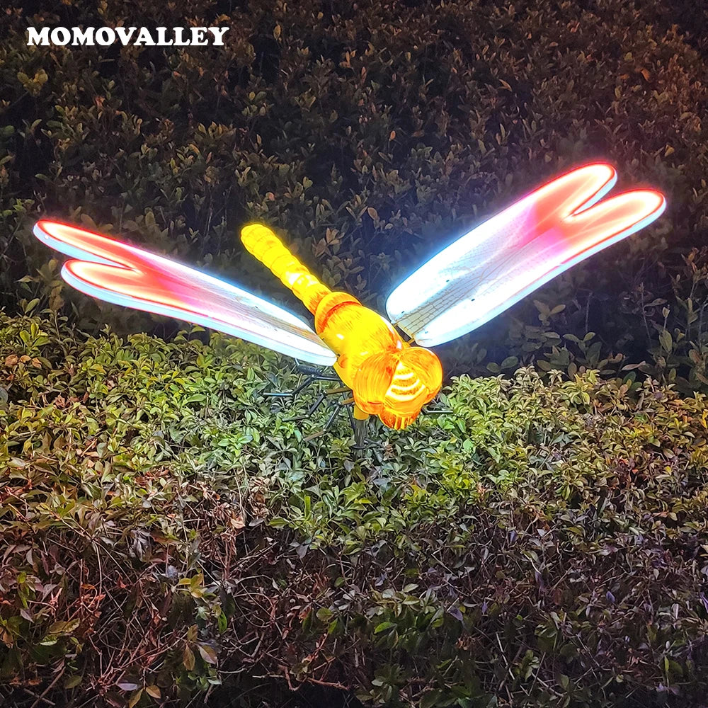 Momovalley Factory Outdoor Light Led Glowing Insect Christmas Decoration Supplies Animated Dragonfly  Landscape Garden Decor