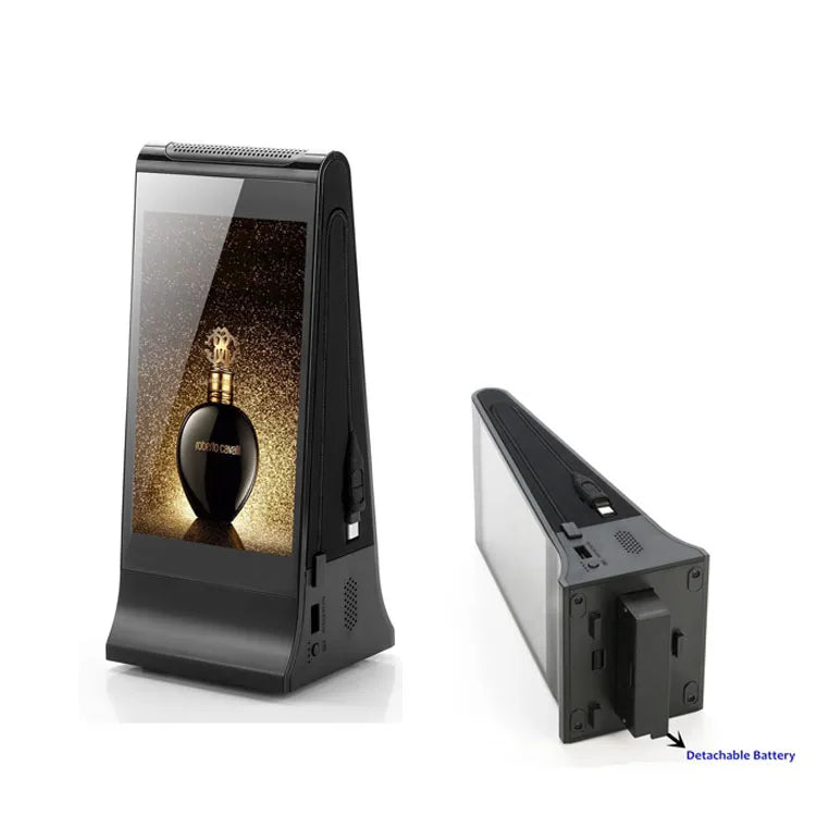 Hot Sales Tabletop Advertising Player Signage  Portable Menu Power Bank  Digital Advertising Display Equipment Table Charger