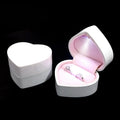 Customized White Heart-Shaped LED Jewelry Packaging Box Luxurious Plastic PC Ring and Gift Box for Romantic Valentine's Day