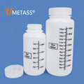 8oz 16oz Wide Mouth HDPE Storage Bottle with Leakproof PP Screw Cap Graduated Plastic Container for Powder and Chemicals MegaBDM