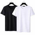 China Bangladesh Factory Price OEM Customized Logo Embroidery Plus Size Mens Ice Silk Summer Solid Color Round Neck T Shirt