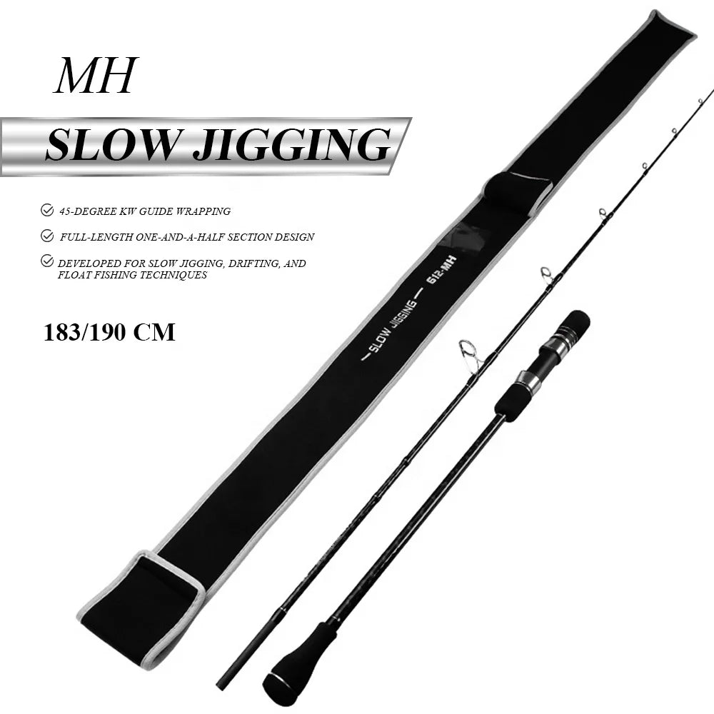 Sea Fishing Rod 1.83m 1.91m MH Bait Spinning and Casting Pole 10KG Max Slow Fishing Rods Carbon Fiber Slow Jigging Rod MegaBDM