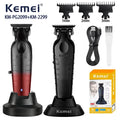 Kemei Electric Hair Clipper KM-2299D with Base Electric Thruster Charging USB Oil Head Carving Hair Clipper for Hair KM-2299