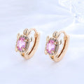 24 New High-quality 3A Cubic Zircon Cute Turtle  Animal 18k Gold  Huggies Women's Earrings