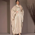 Abaya Women Muslim Dress Turkey V-neck Long Sleeve Solid Color Maxi Dress Ladies Muslim Casual Open Abaya