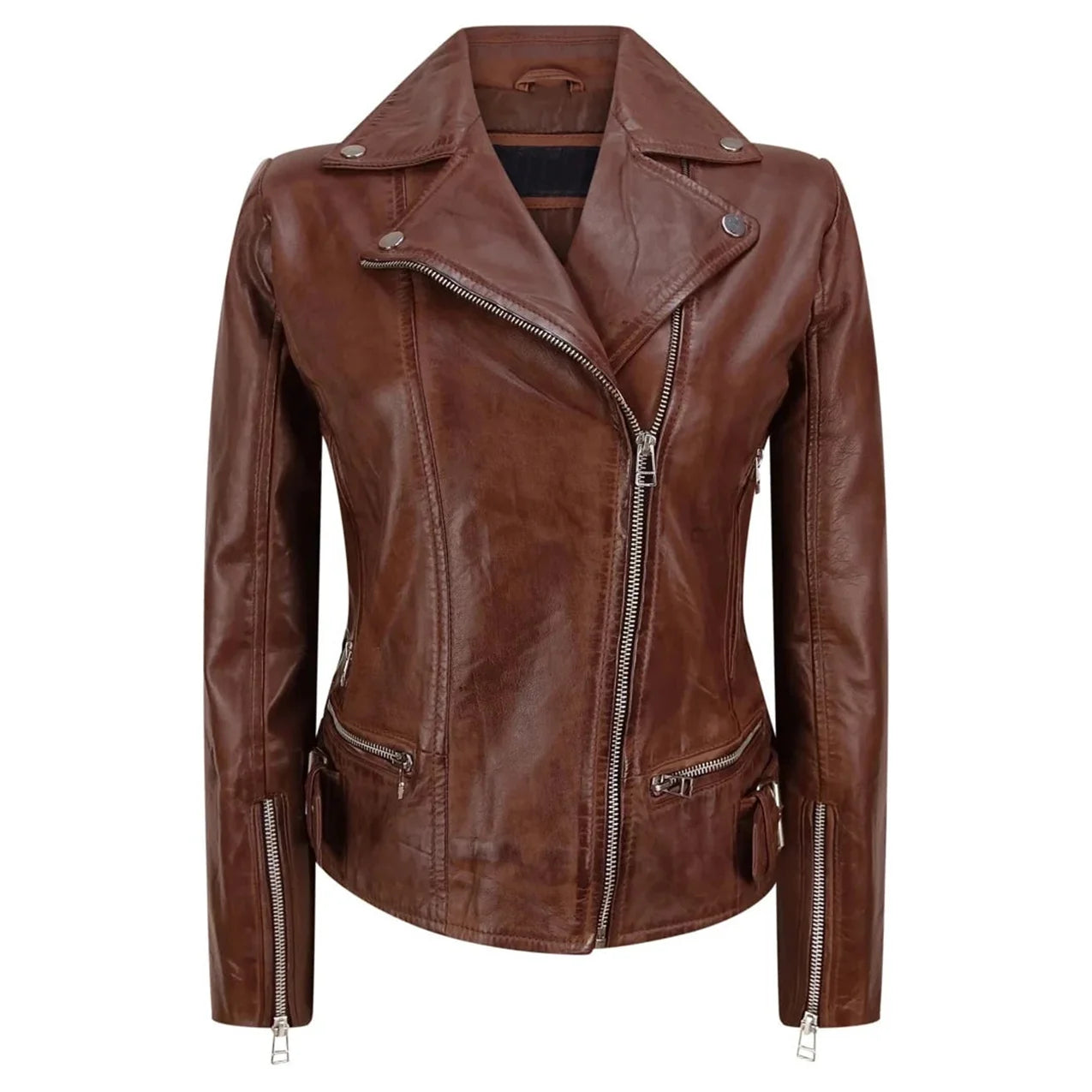 Wholesale Autumn women's Leather Jacket Black Biker Leather Jacket Casual PU Leather Jacket for Women