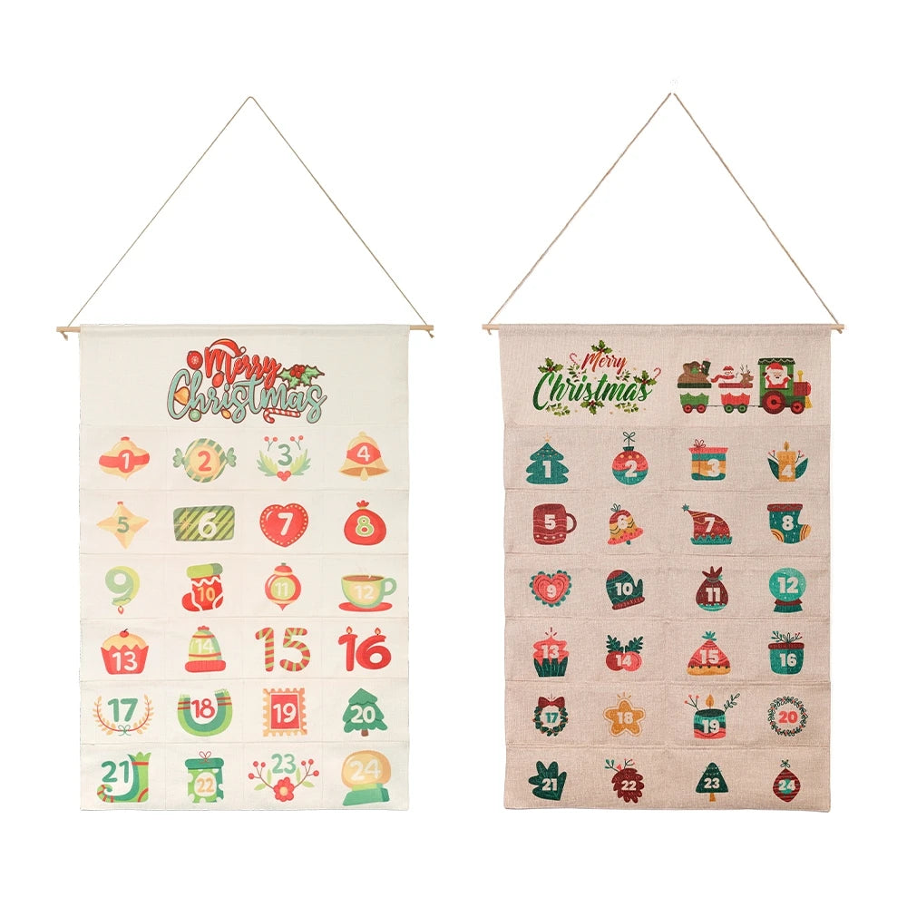 Factory Wholesale Premium Craft Pocket Organizer Hanging Wall Organiser 24-Day Sublimation Advent Calendar Blank MegaBDM