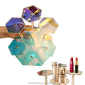 7-Slot Eco-Friendly Rainbow Aurora Acrylic Cosmetics Display Stand Organizer Shelf for Perfume and Desk Items