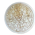 12inch Wiccan Calendar Wood Engraved Board Wooden Witch Altar Crystal Grid for Wicca Wall Art Pagan Witchcraft Gift
