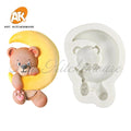 AK Wholesale Sleeping Bear Mold Cake Baking Silicone Cake Decorating Molds Fondant Silicon Kitchen Mould