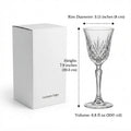 Reusable Vintage Crystal Wine Glasses Goblet Transparent Clear 101-200ml Capacity Durable Dishwasher Safe Custom Packaging for MegaBDM