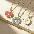 QIKU Custom AMOR Heart Pendant Necklace for Women and Men Personalized Name Jewelry Gift for Birthday Anniversary