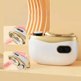 2-in-1 Automatic USB Electric Nail Clippers Curved Blade Fingernail Cutter and Polisher for Babies and Adults Made of Plastic
