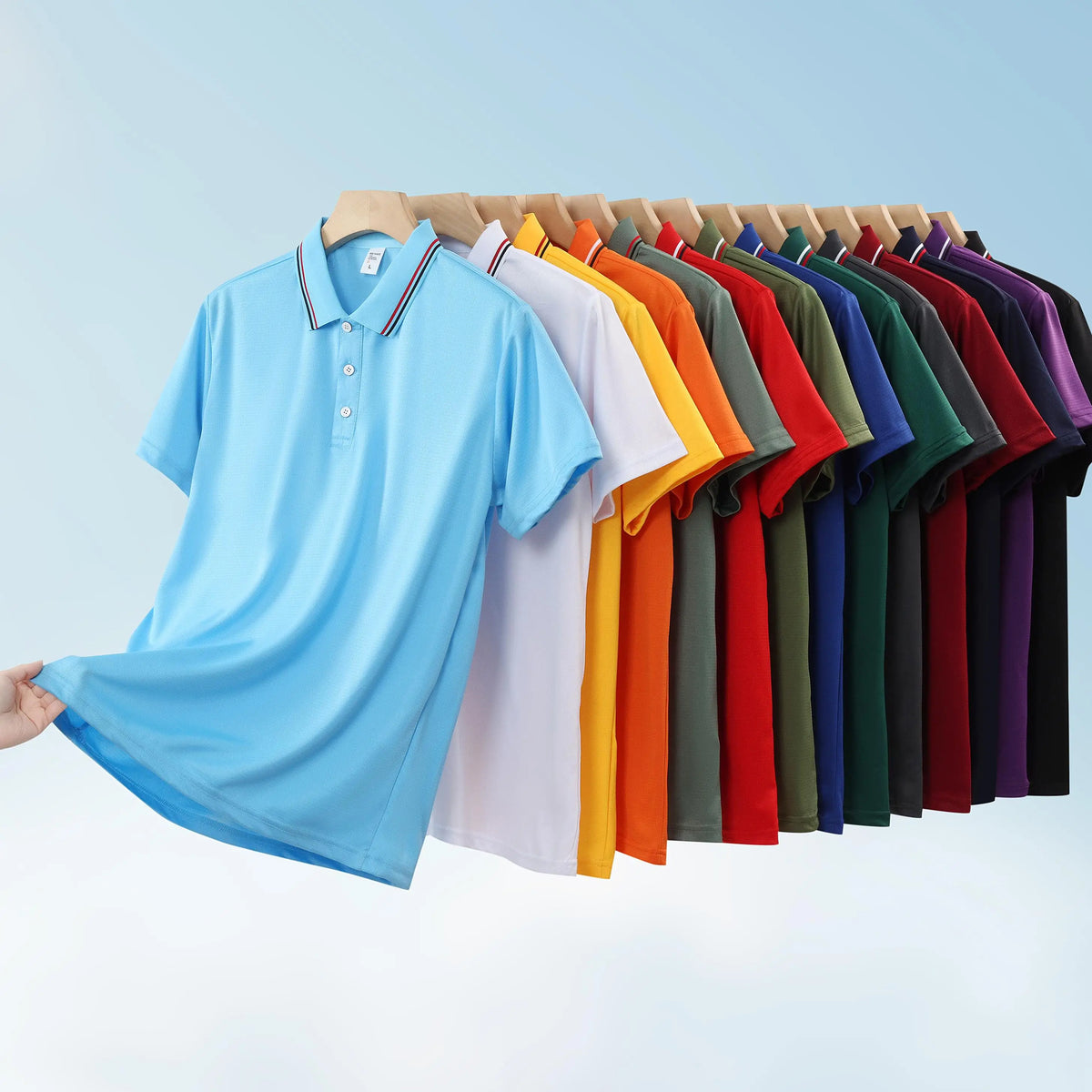 Plus Size Men's Polo Shirts Custom Logo Plain Polo Shirt Men Polo Blank Custom Logo Short Sleeves Men Golf Polo Shirt MegaBDM