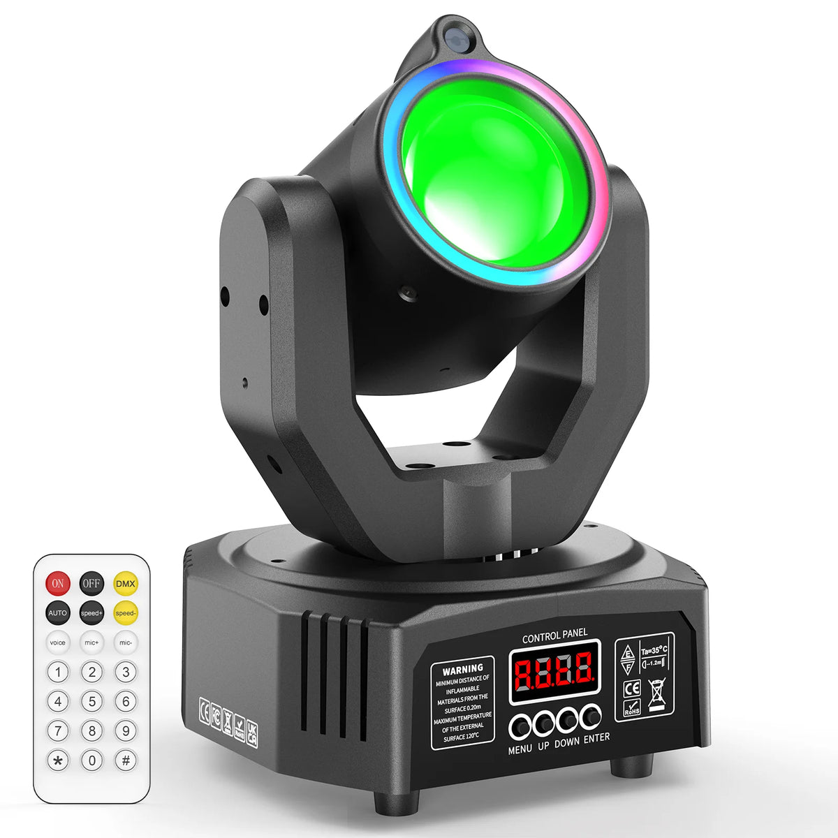 Mini Beam Moving Head DJ Disco Light 30W LED DMX512 Remote Control Strobe Effect Stage Light MegaBDM