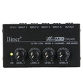 Biner DX400 Sound Mixer Audio 4 Channels Line Mono Audio Mixer Stereo Mixer for Guitar Instrument