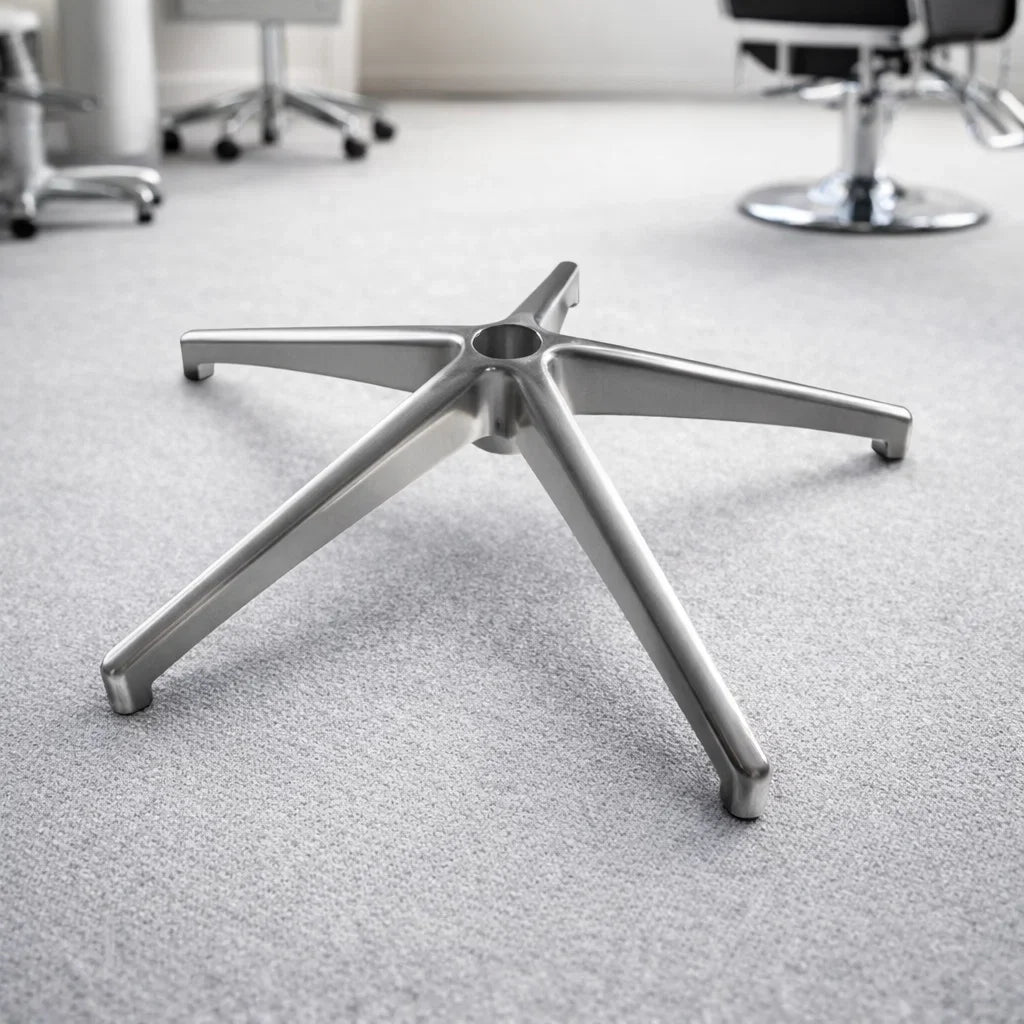 350mm Aluminum Alloy Chair Base Legs with 5-Star Design Universal Replacement Stand for Office Chairs Bar Stools Salon Furniture