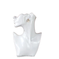 White Resin Modern Multi-Jewelry Necklace Earring Display Stand for Shop