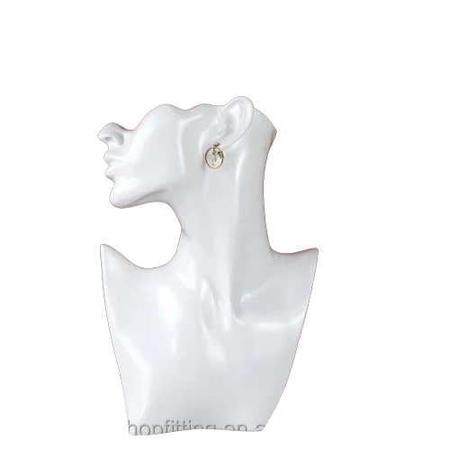 White Resin Modern Multi-Jewelry Necklace Earring Display Stand for Shop