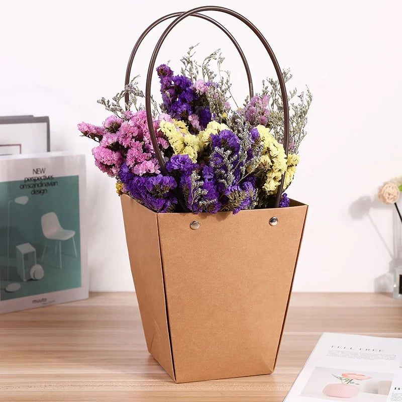 XJH Wholesale Portable Rose Bouquet Craft Paperboard Gift Packaging Boxes for Party Decorations and Florist's Flowers