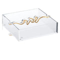 Jewish Modern Luxury Lucite Acrylic Napkin Holder Waterdale Collection Passover Rosh Hashana Shabbos Shabbat Judaica Purim Gift