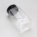 Seasoning Bottle 500ml Square PET Transparent Pepper Barbecue Sprinkle Kitchen Storage sealed Food-grade with Lid
