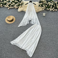2025 Summer Fairycore 2 Piece Set for Women Halter Asymmetric Top And Mesh Skirts Set Ropa Wholesale