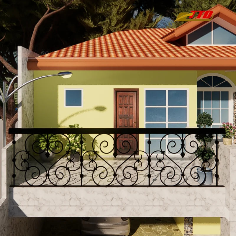 TTD Modern Elegant Iron Balcony Railings Model Iron Balcony Made in Vietnam for Contemporary Home Balustrades & Handrails