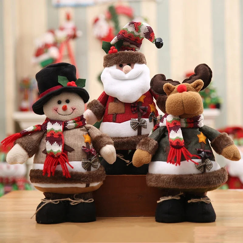 Christmas Decorations Snowman Elk Standing Doll Santa Claus Home Atmosphere Holiday Party Christmas Decoration Gift MegaBDM