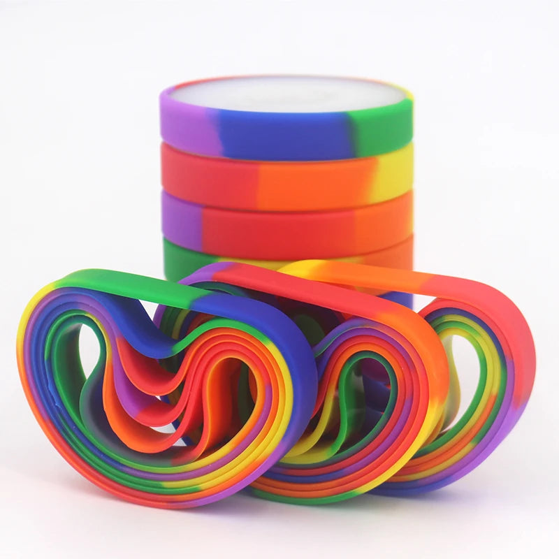 Promotional Cheap Custom Segment  Rubber Colorful Silicone Wristbands