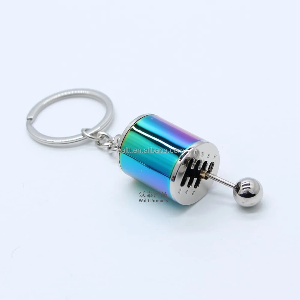 Neo Chrome 5 6 Gear Shift Keychain of Car MT Manual Transmission Key Chain
