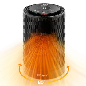1200W PTC Space Heater Fast Heating Portable Electric Fan Heater Adjustable Thermostat 16-37 Oscillating Hot Air Living Room