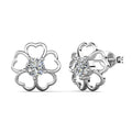 New GRA Moissanite Jewelry Good Quality Hypoallergenic 925 Sterling Silver Flower Stud Earrings for Women Destiny Jewellery