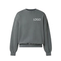 Heavyweight Cotton Fleece Crew Neck Sweatshirt Oversized Drop Shoulder Unisex O Neck Pullover Custom Logo 420-460 GSM