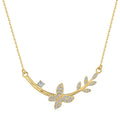 S925 Sterling Silver Necklace Female Design Sense Niche Light Luxury Inlay Butterfly Zircon Necklace Women Custom Pendant