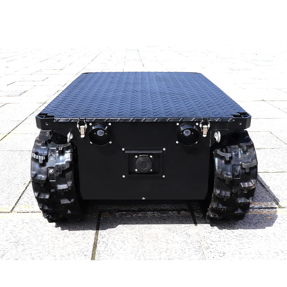 Large Flat Platform Robot Chassis for Indoor & Outdoor Logistics Supports Multiple Terrains