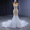 Jancember 222144 Fairy Sleeveless Illusion Shiny Bridal Mermaid Wedding Dresses