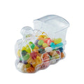 Kwang Hsieh Promotional Train Shaped Reusable Transparent Food Grade Candy Plastic Box Flip Top Lid Christmas Hanging Ornament