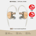 SIVGA Que 10mm Beryllium Plated Diaphragm Dynamic Driver Earphones High-fidelity In-ear Wired Earbuds White Maple Wood