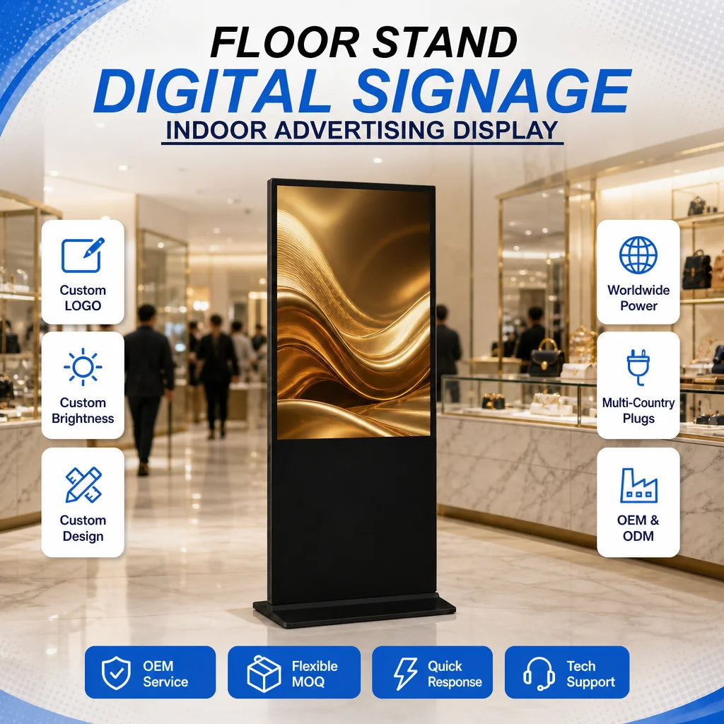 49 55 65 Inch Floor Standing Lcd Touch Screen Digital Signage Advertising Kiosk for Shopping Mall Retail Store MegaBDM