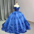 Jancember 9963 Glitter Royal Blue Heavy Beaded Party Women's Quinceanera Dresses for Girls