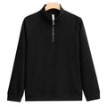 China Bangladesh Factory Price OEM Customized Logo Embroidery Mens Autumn Winter Stand Collar Half Zip Casual Sweatshirt