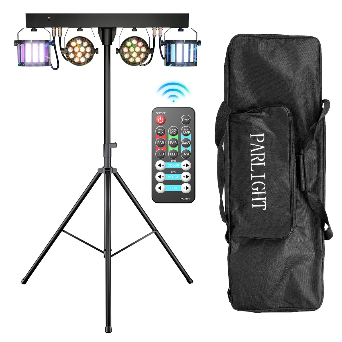 U`King 60W Combination Bracket Lights RGBW LED Beam Effect Stage Par Light DMX Control Stage Light With Bag MegaBDM