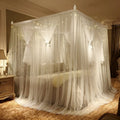 Old tatami square roof three-door palace bed curtain gauze curtain bed princess floor square mosquito net