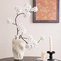 Modern Textured Ceramic Flower Vase Minimalist Decorative Porcelain Vase for Home Living Room Table Decor MegaBDM