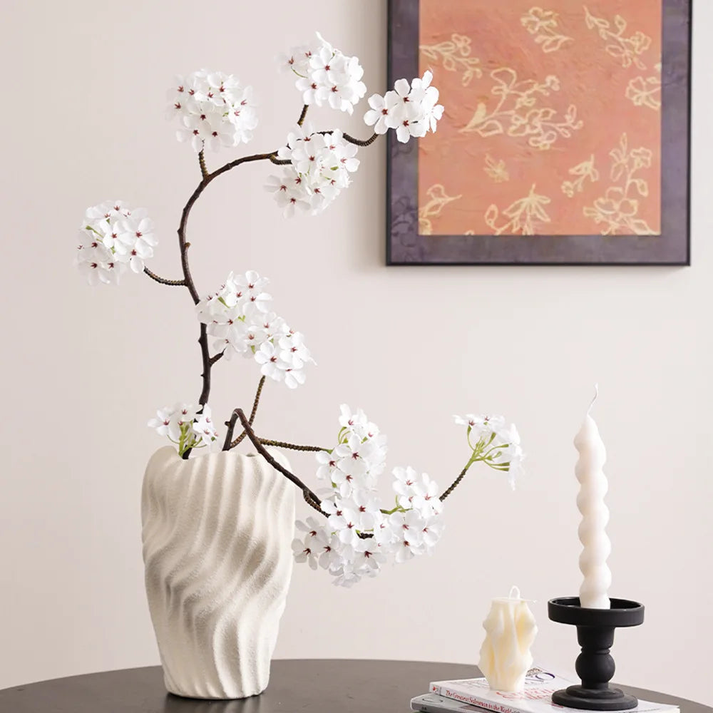 Modern Textured Ceramic Flower Vase Minimalist Decorative Porcelain Vase for Home Living Room Table Decor MegaBDM