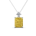 2023 Luxury Women Jewelry Ice Crushed Cubic Zirconia S925 Sterling Silver Minimalist Yellow Pendant Necklace Destiny Jeweller
