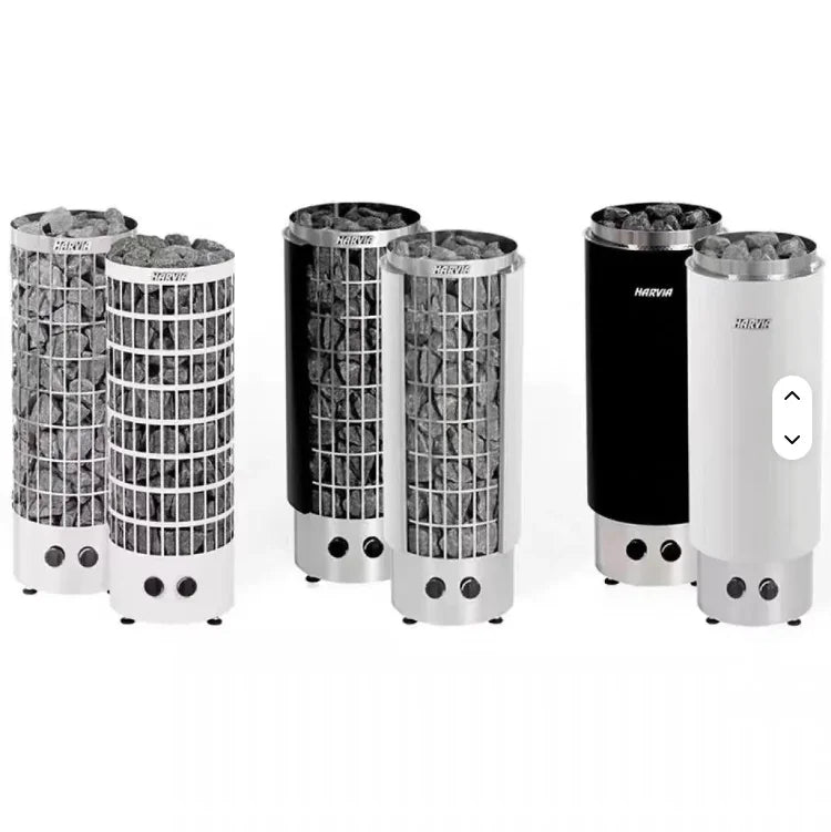 Harvia Stainless Steel PC90 Internal Control Stove Modern Design Silver Square Sauna Heater Indoor Use 38x38x120cm Factory Price