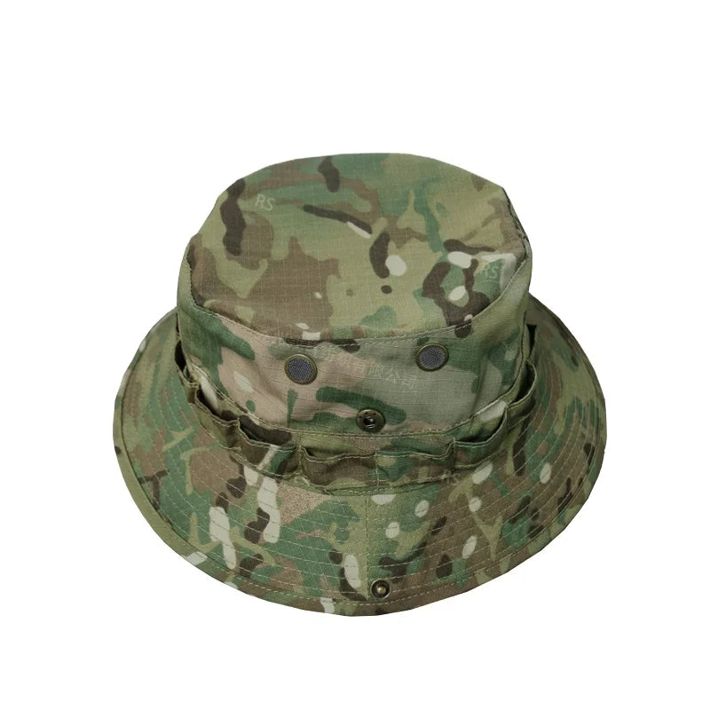 Tactical Camouflage Outdoor UV Protection Penni Waterproof Hat for Fishing Travel Cycling and Daily Use