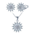 Moissanite Stud Earrings 925 Silver Luxury Sunflower Necklace Pass Diamond Tester Women Necklace